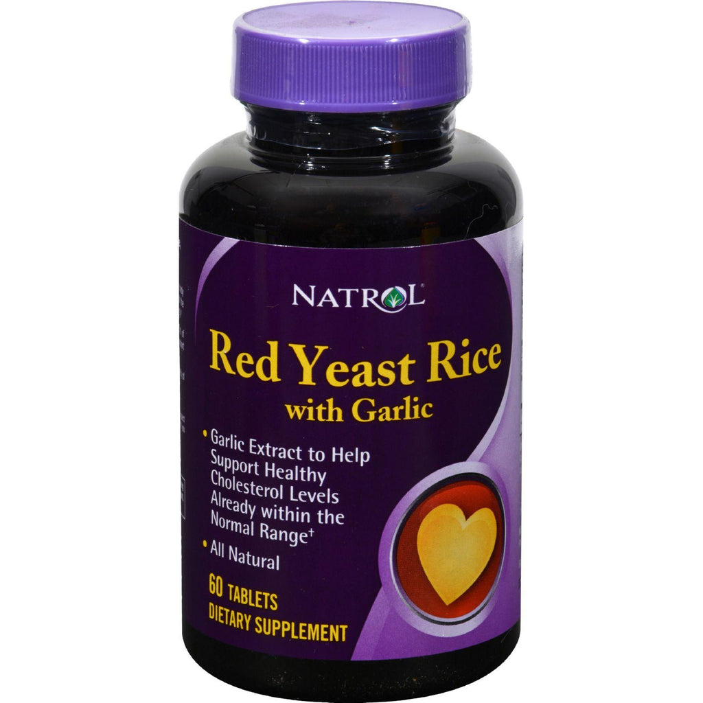 Natrol Red Yeast Rice With Garlic - 60 Tablets