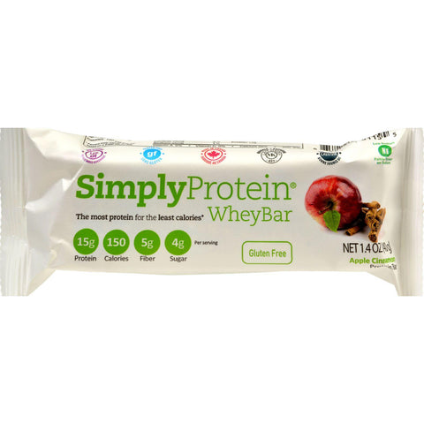 Simply Choices Whey Bars - Apple Cinnamon - 40 Grm - Case Of 12