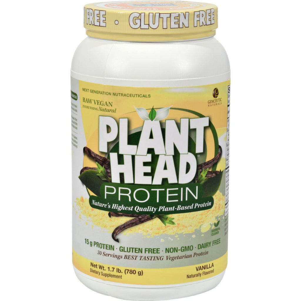 Genceutic Naturals Plant Head Protein - Vanilla - 1.65 Lb