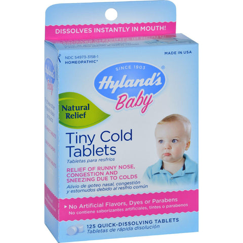 Hylands Homeopathic Baby Tiny Cold Tablets - 125 Tablets