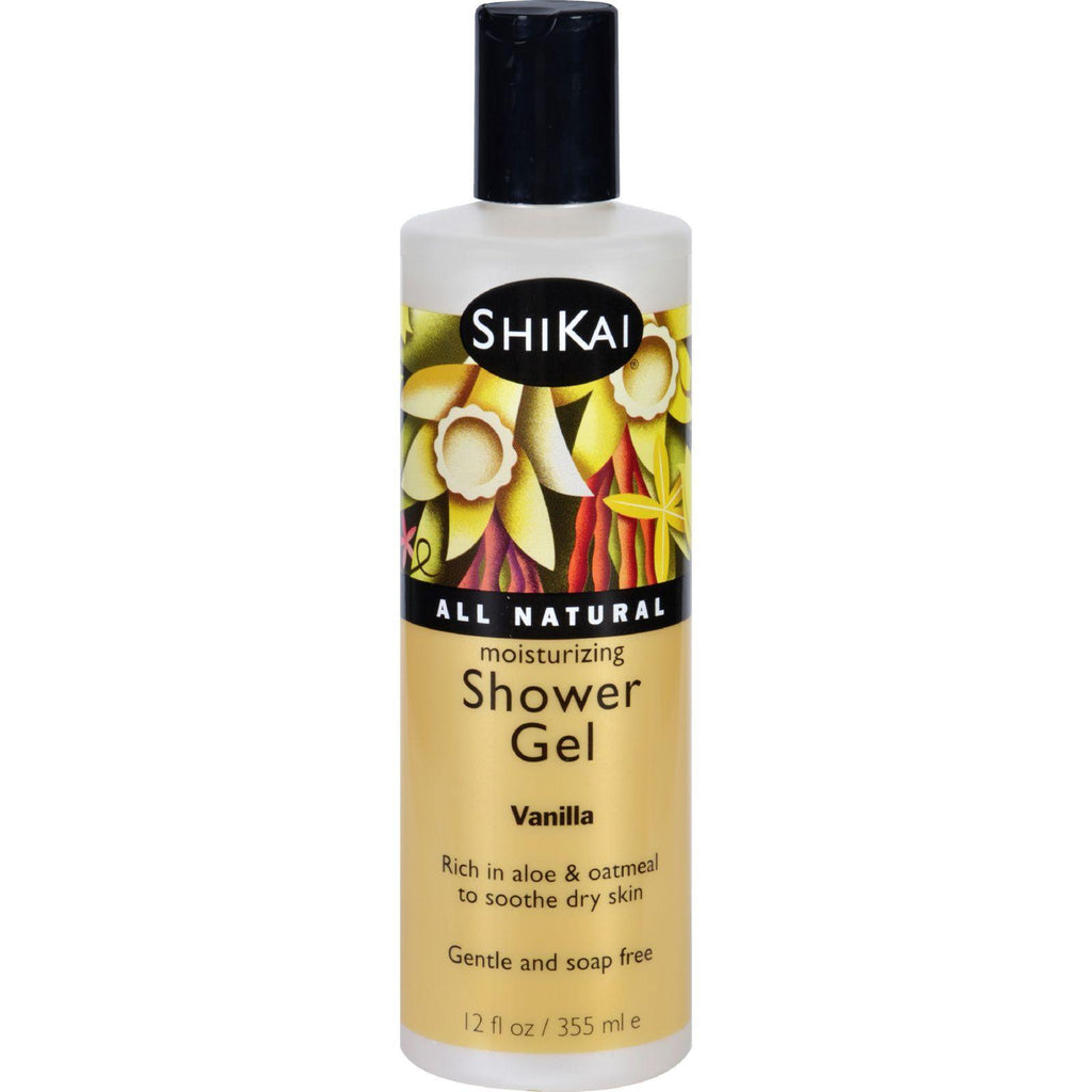 Shikai Products Shower Gel - Vanilla - 12 Oz