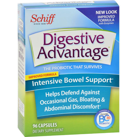 Schiff Vitamins Digestive Advantage - Intensive Bowel Support - 96 Capsules