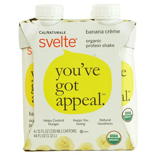 Svelte Protein Shake - Organic - Banana Creme - 11 Fl Oz - Case Of 24