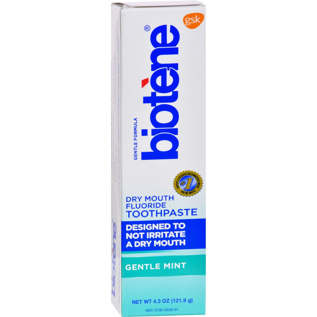 Biotene Dental Toothpaste - Dry Mouth - Gentle Mint - 4.3 Oz