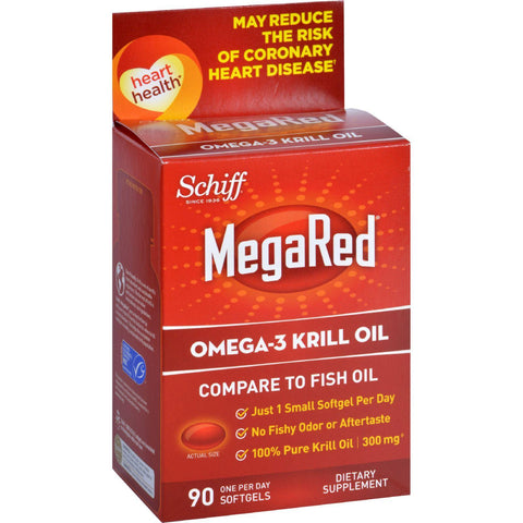 Schiff Vitamins Omega 3 Krill Oil - Megared - 300 Mg - 90 Softgels