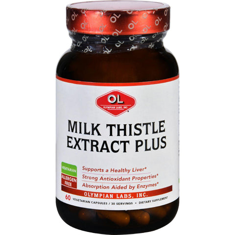 Olympian Labs Milk Thistle Extract - Plus - 60 Vegetarian Capsules