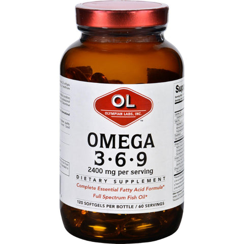 Olympian Labs Omega 3-6-9 - 2400 Mg - 120 Softgels