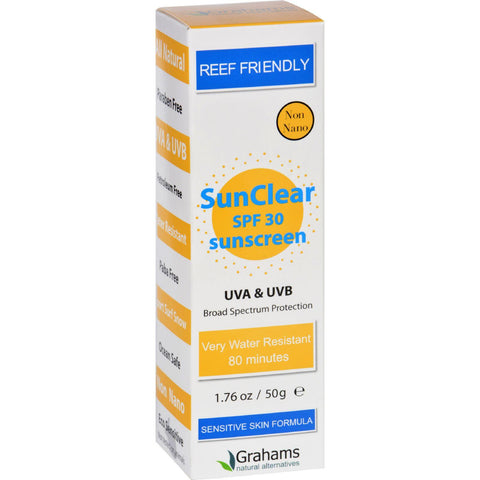 Grahams Natural Sunscreen - Sunclear - Spf 30 Plus - 1.76 Oz