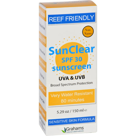 Grahams Natural Sunscreen - Sunclear - Spf 30 Plus - 5.29 Oz