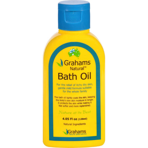 Grahams Natural Bath Oil - Dry Itchy Skin - 4.05 Oz