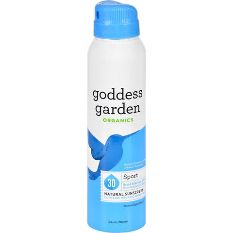 Goddess Garden Sunscreen - Natural - Sport - Spf 30 - Continuous Spray - 3.4 Oz