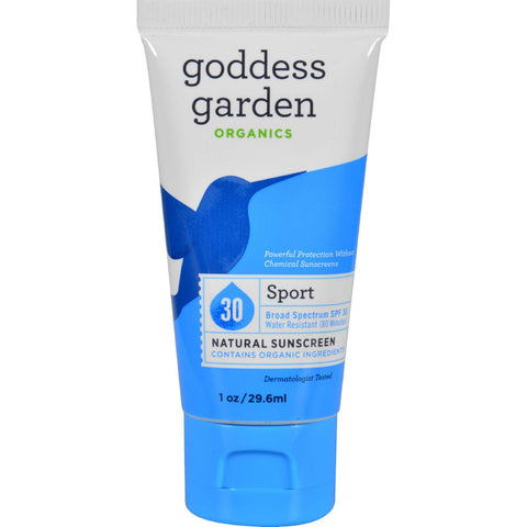 Goddess Garden Sunscreen - Natural - Sport - Spf 30 - Tube - 1 Oz