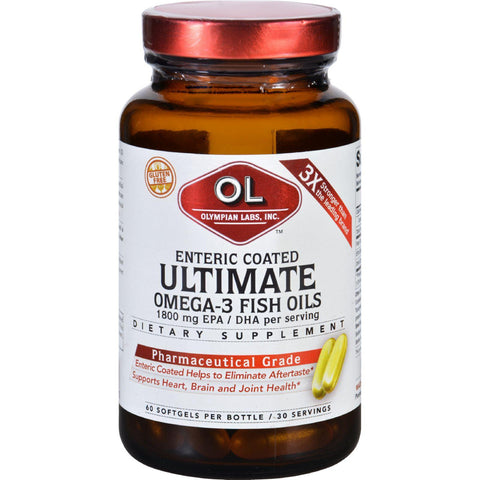 Olympian Labs Omega-3 Fish Oils - Ultimate - Enteric Coated - 60 Softgels