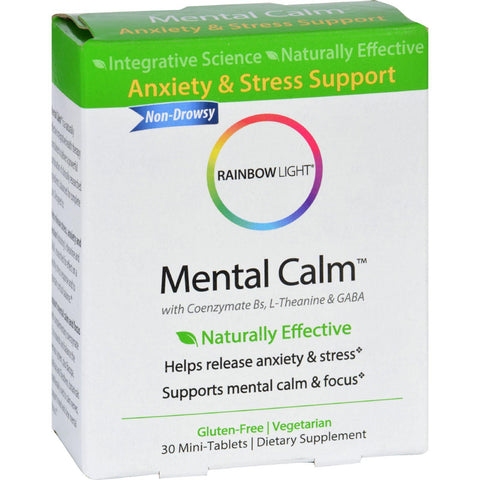 Rainbow Light Mental Calm - Stress And Anxiety Support - 30 Tablets