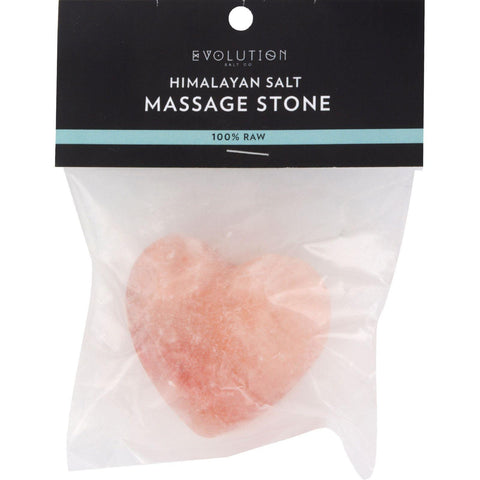 Evolution Salt Crystal Salt Stone - Massage Cleansing - Heart - 6 Oz