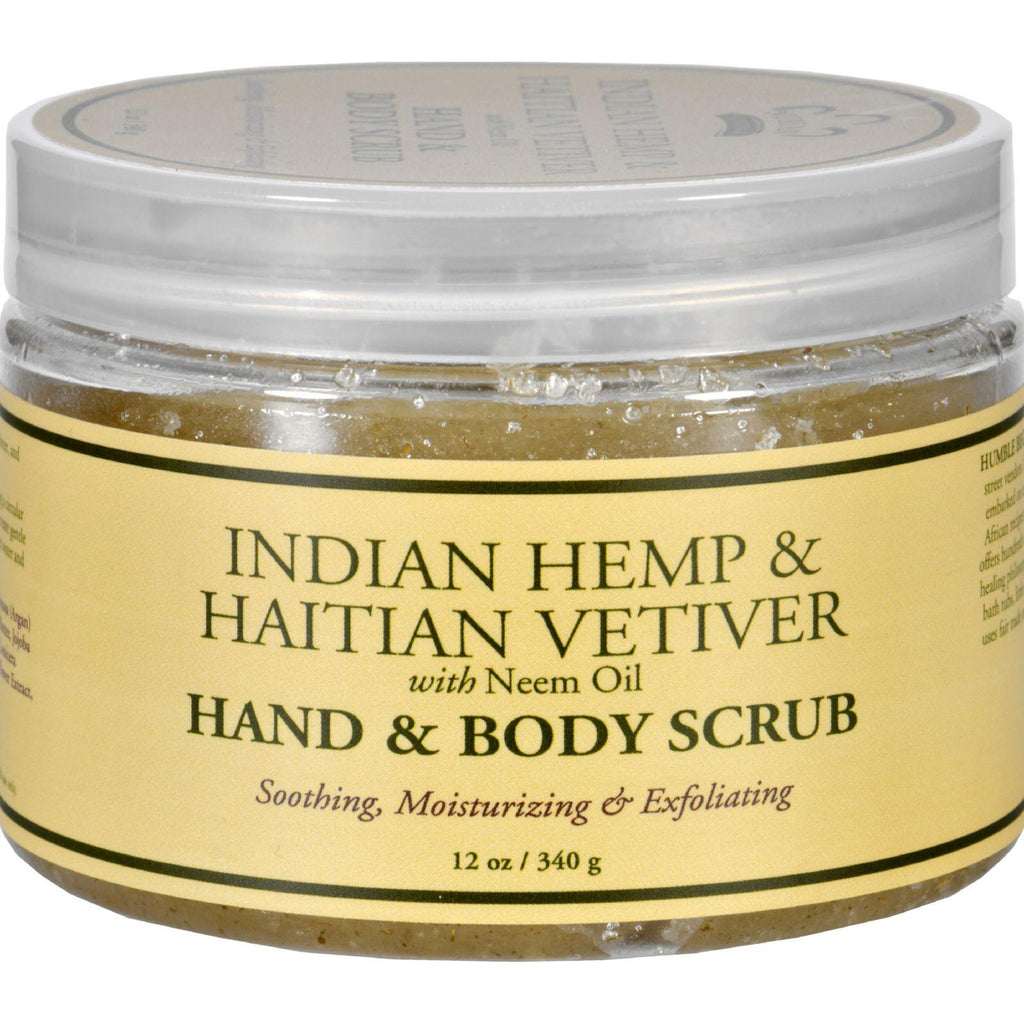 Nubian Heritage Hand And Body Scrub - Indian Hemp And Haitian Vetiver - 12 Oz