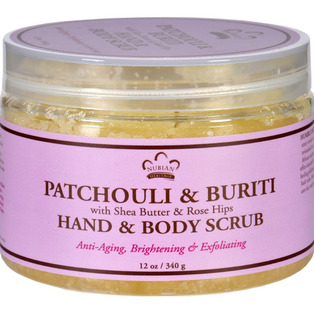 Nubian Heritage Hand And Body Scrub - Patchouli And Buriti - 12 Oz