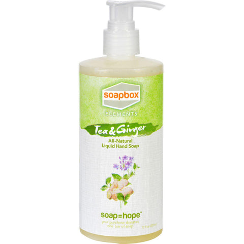 Soapbox Hand Soap - Liquid - Elements - Tea And Ginger - 12 Oz