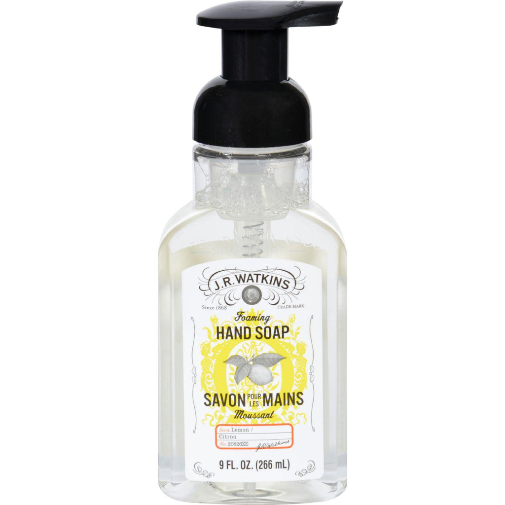 J.r. Watkins Hand Soap - Foaming - Lemon - 9 Oz - Case Of 6