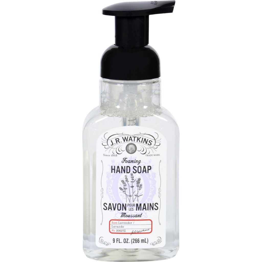 J.r. Watkins Hand Soap - Foaming - Lavender - 9 Oz - Case Of 6