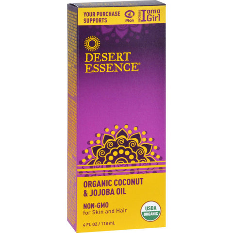 Desert Essence Coconut And Jojoba Oil - Organic - 4 Oz