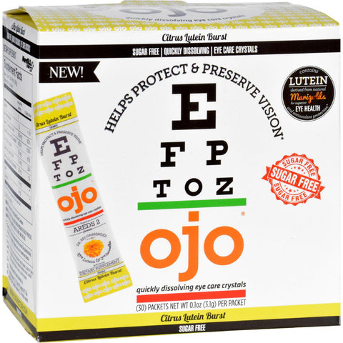 Ojo Eye Care Crystals - Skinny Citrus Lutein Burst - 30 Packets